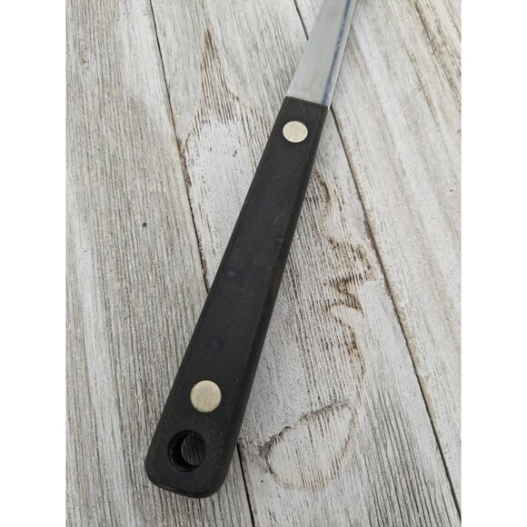 Vintage Flint Arrowhead Stainless USA Serving Meat Fork 12" Black Handle USA - Picture 6 of 8